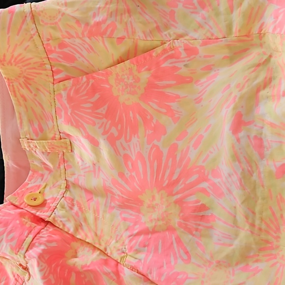 Lilly Pulitzer Sunkissed Yellow Orange Sunkissed Print Buttercup Shorts Size 2 - Picture 6 of 14
